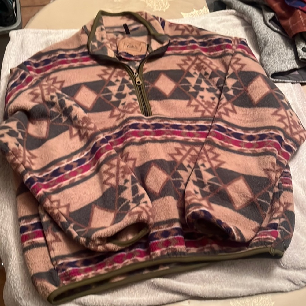 Womens woolrich large 1/4 zip